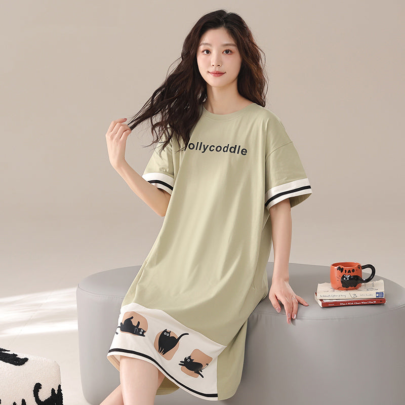 Pure cotton nightgown for women