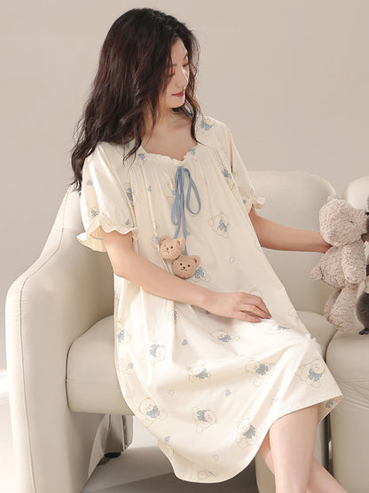 Pure cotton nightgown for women
