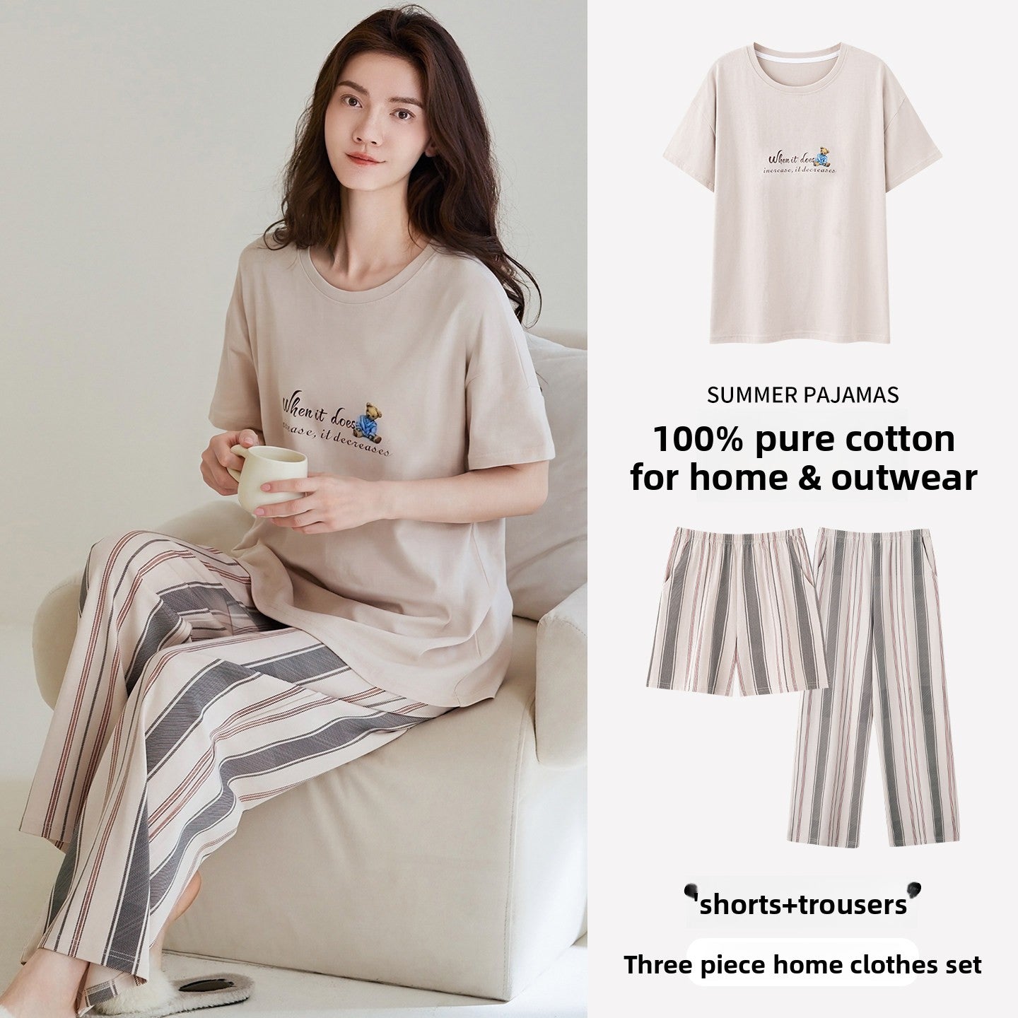 Pure Cotton Pajama Set for Women