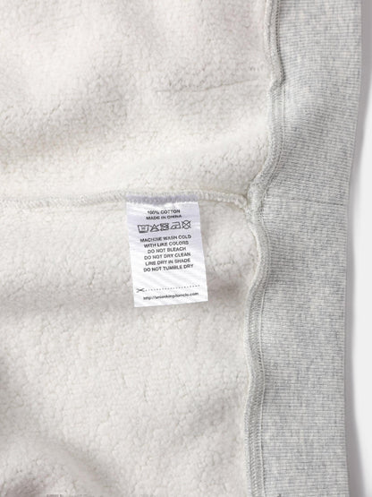 Pure cotton ripple-fleece short-sleeved wide-fit hoodie
