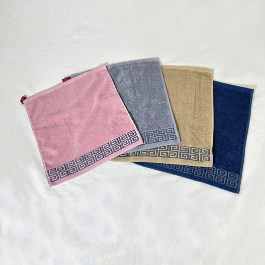 Pure Cotton Satin Border Towel Set
