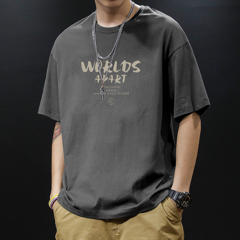 Pure cotton short-sleeved T-shirt for men