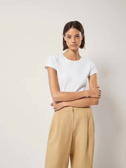 Pure cotton short-sleeved t-shirt for women