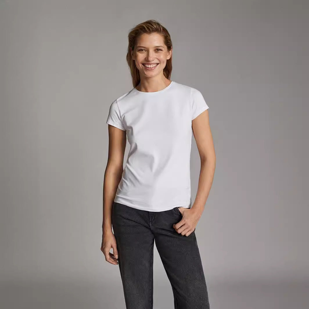 Pure cotton short-sleeved t-shirt for women