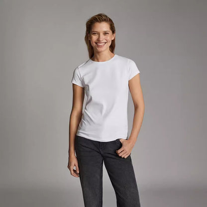 Pure cotton short-sleeved t-shirt for women