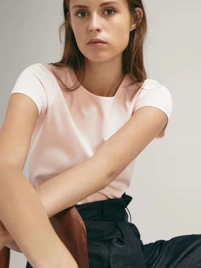 Pure cotton short-sleeved t-shirt for women