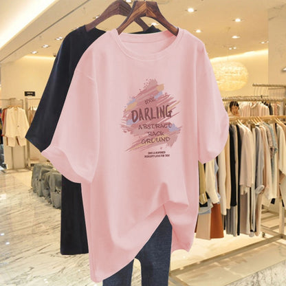 Pure cotton short-sleeved T-shirt for women
