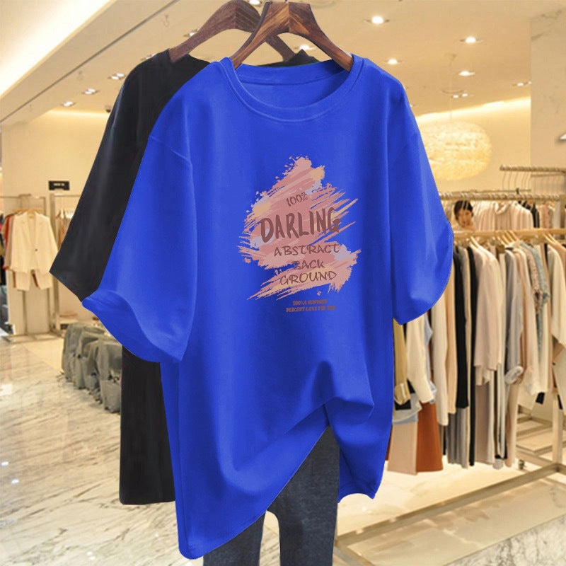 Pure cotton short-sleeved T-shirt for women