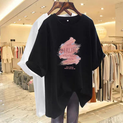 Pure cotton short-sleeved T-shirt for women