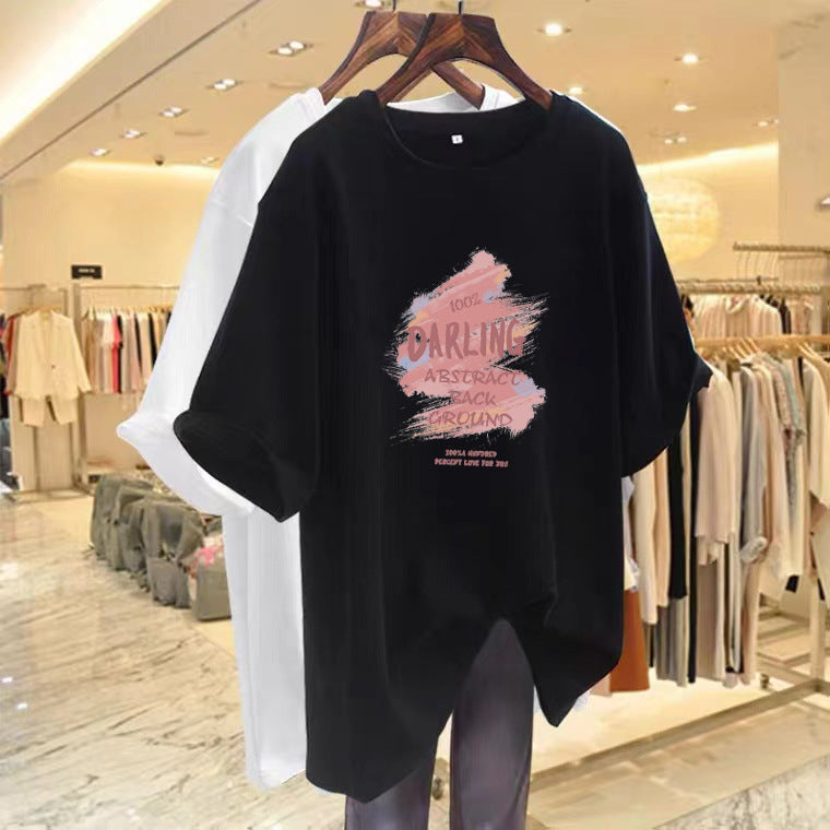 Pure cotton short-sleeved T-shirt for women