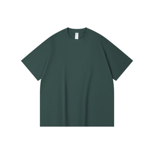 Pure cotton short-sleeved T-shirt in solid color