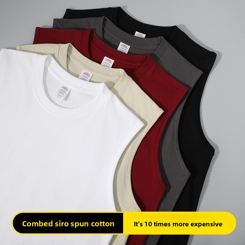 Pure cotton sleeveless vest T-shirt