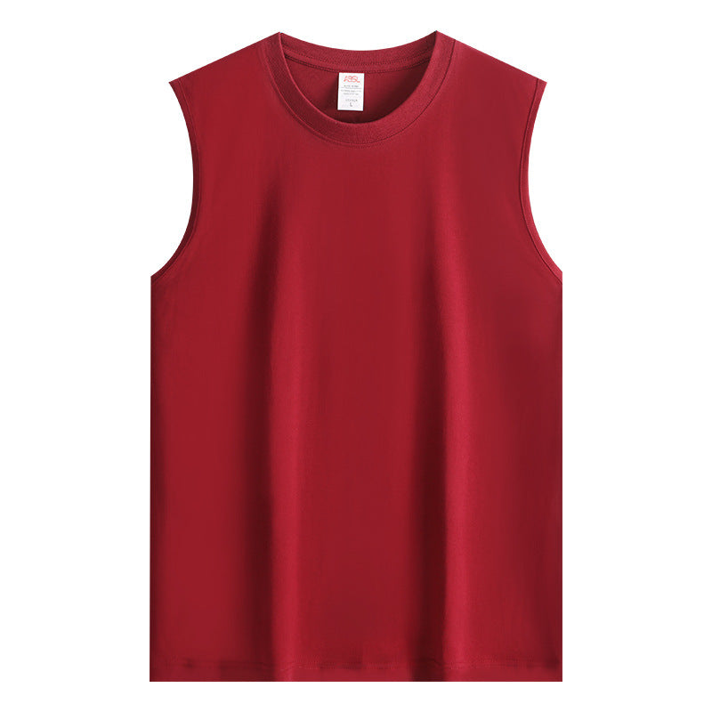Pure cotton sleeveless vest T-shirt