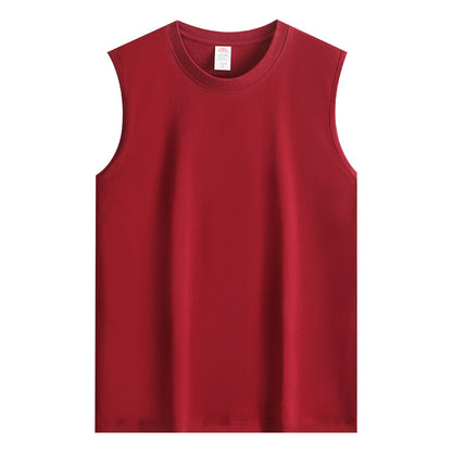 Pure cotton sleeveless vest T-shirt