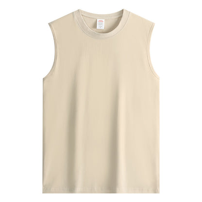 Pure cotton sleeveless vest T-shirt