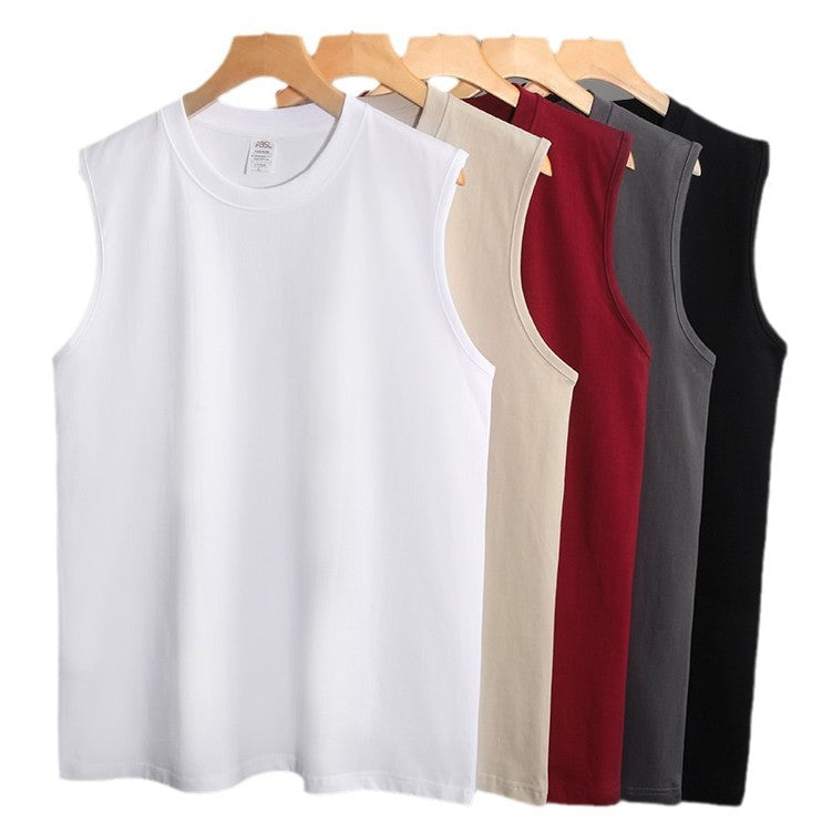 Pure cotton sleeveless vest T-shirt