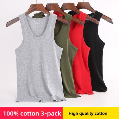 Pure Cotton Slim-Fit Sports Men's Vest