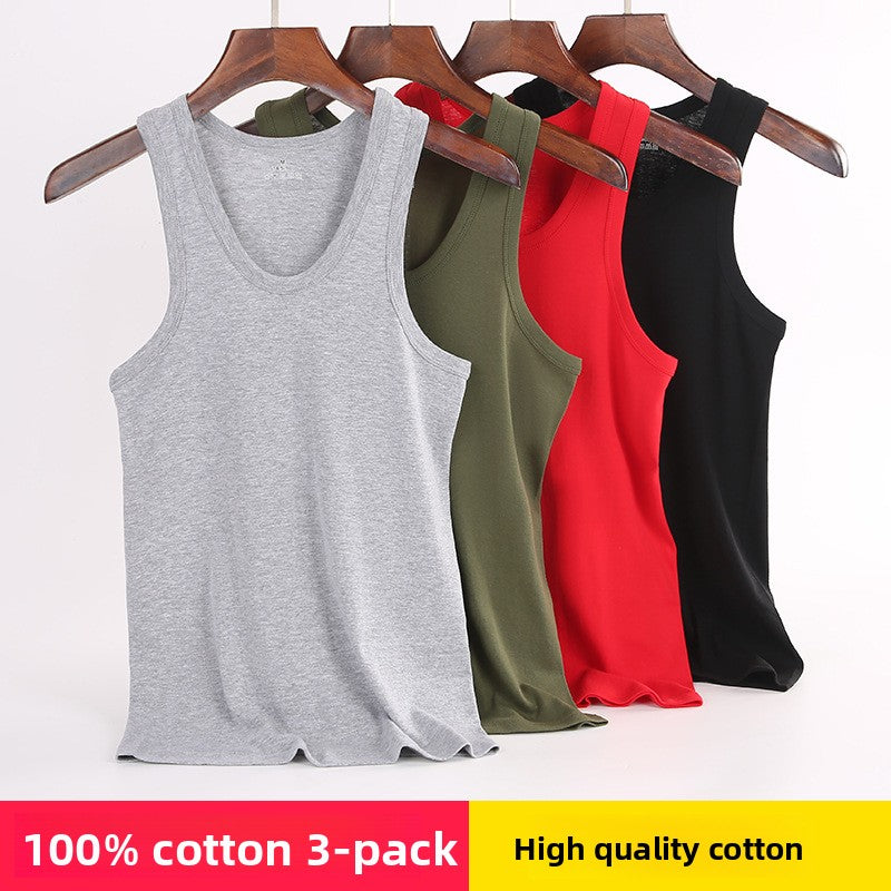Pure Cotton Slim-Fit Sports Men's Vest