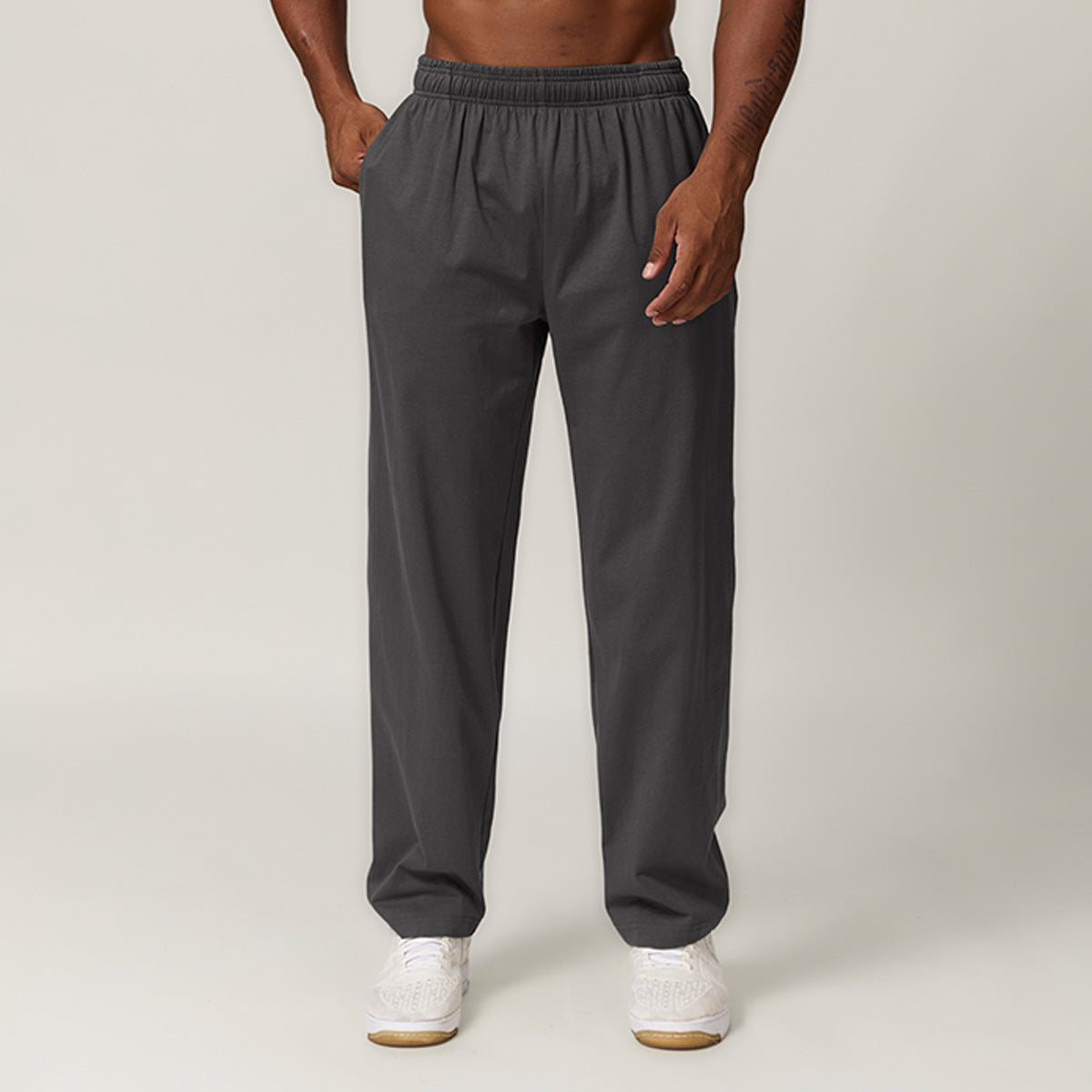 Pure Cotton Straight Leg Casual Trousers