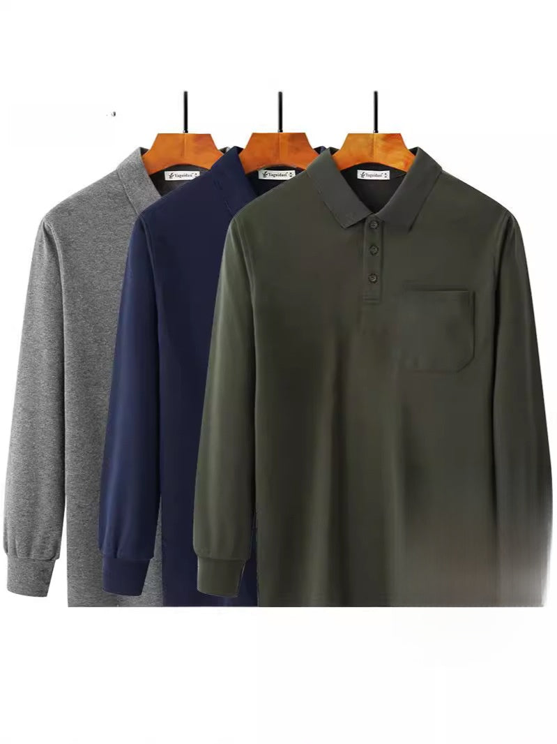 Pure cotton thick long-sleeved t-shirt