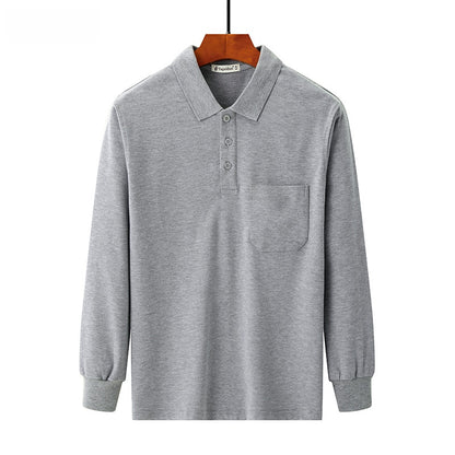 Pure cotton thick long-sleeved t-shirt