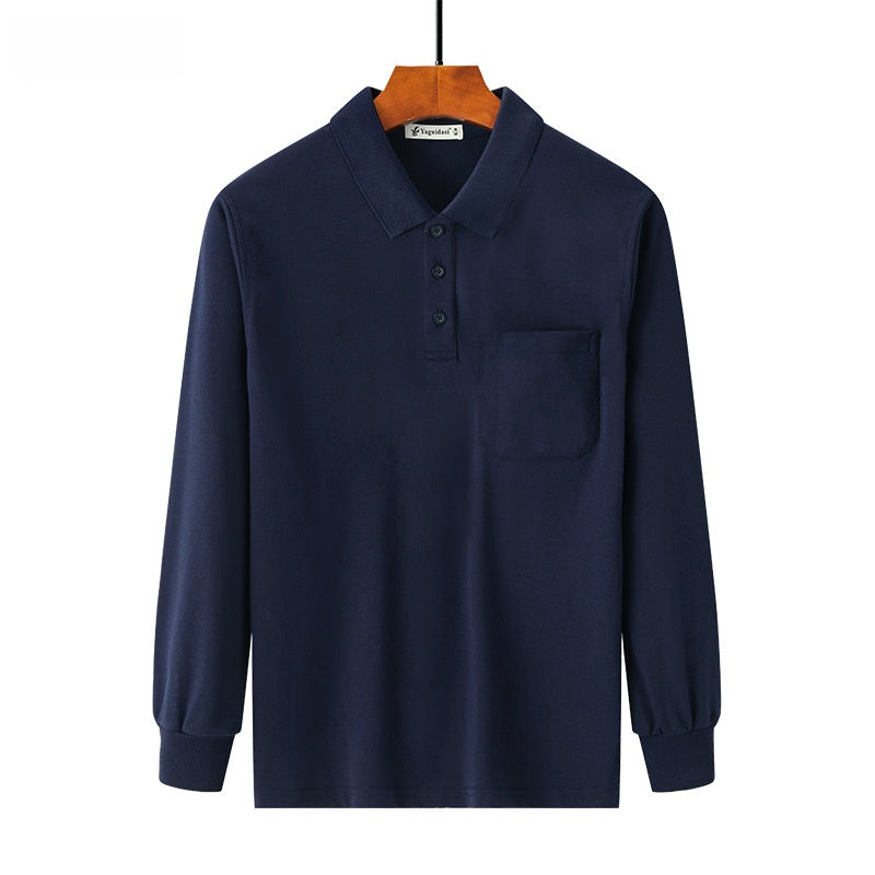 Pure cotton thick long-sleeved t-shirt