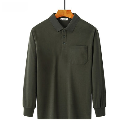 Pure cotton thick long-sleeved t-shirt