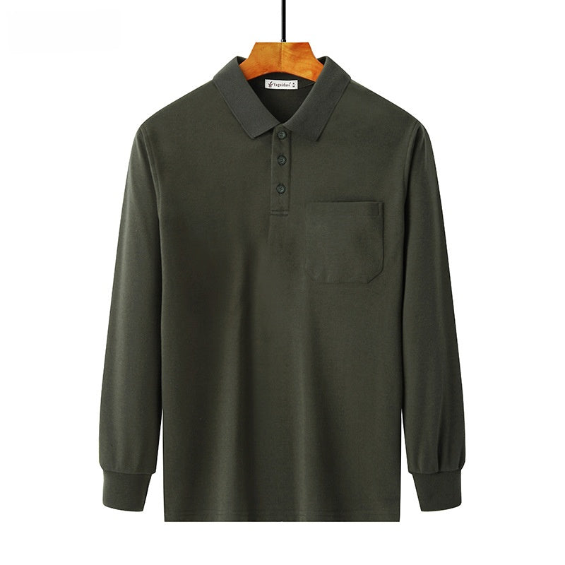 Pure cotton thick long-sleeved t-shirt