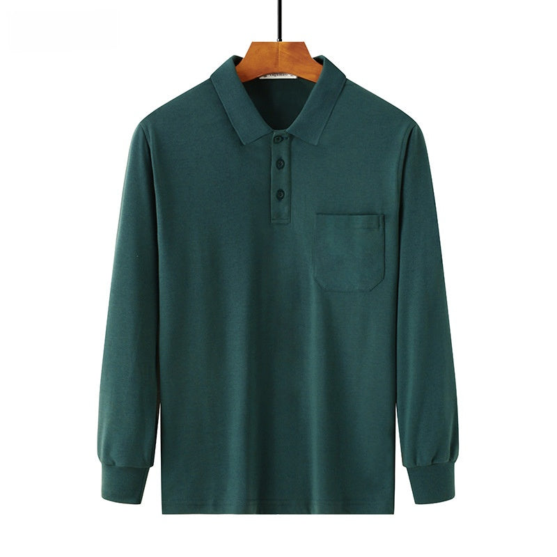 Pure cotton thick long-sleeved t-shirt