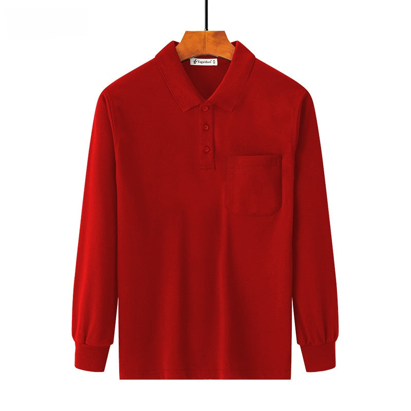 Pure cotton thick long-sleeved t-shirt