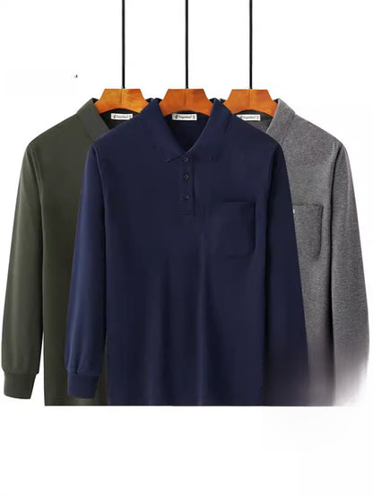 Pure cotton thick long-sleeved t-shirt