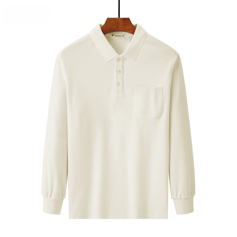 Pure cotton thick long-sleeved t-shirt