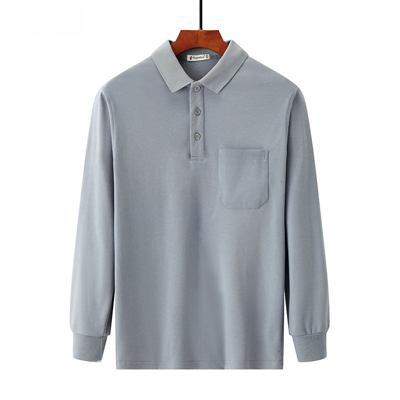 Pure cotton thick long-sleeved t-shirt
