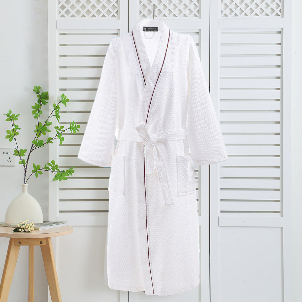 Pure Cotton Waffle Bathrobe