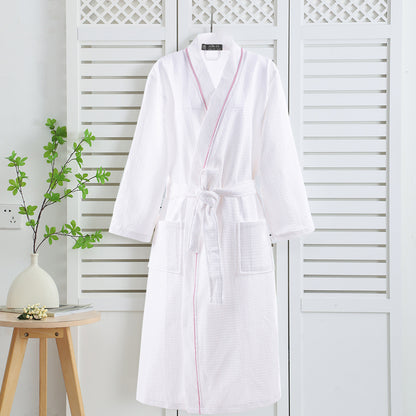 Pure Cotton Waffle Bathrobe