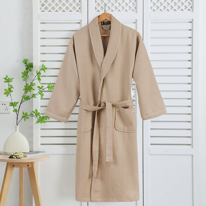 Pure Cotton Waffle Bathrobe