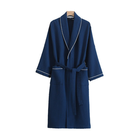 Pure Cotton Waffle Bathrobe