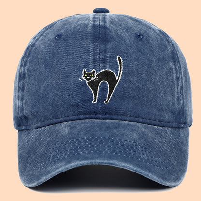 Pure cotton washed embroidered baseball cap