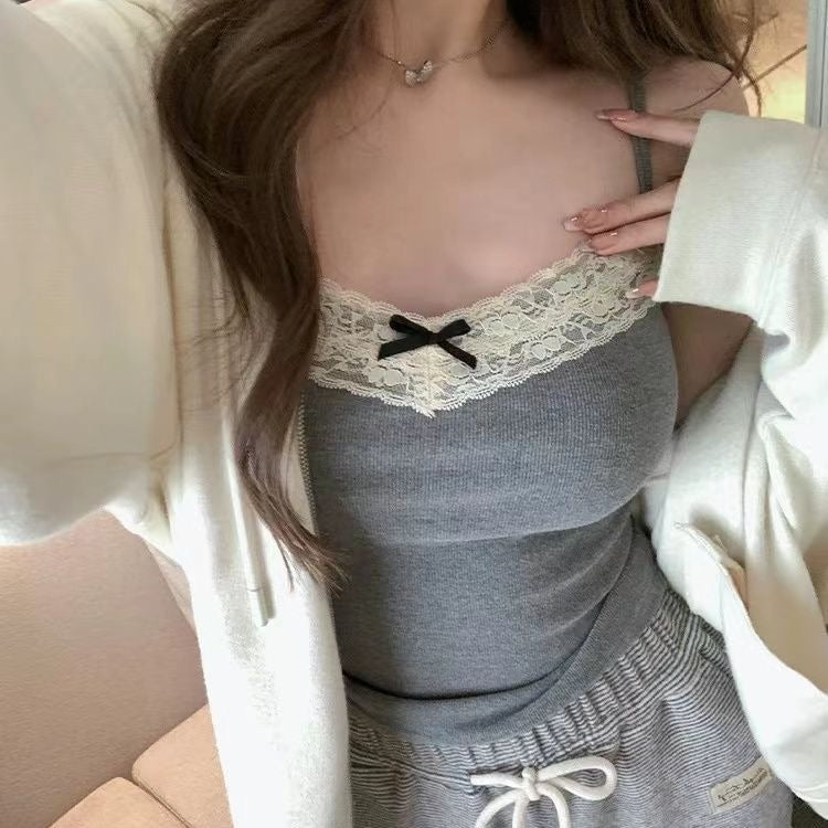 Pure Desire Lace Gray Camisole