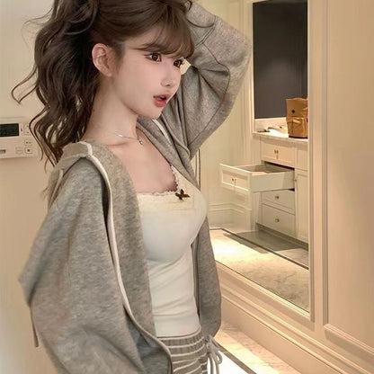 Pure Desire Lace Gray Camisole