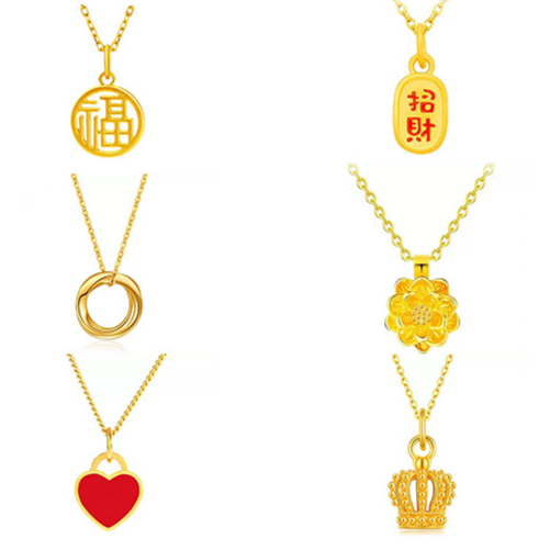 Pure Gold Slim Waist Pendant Necklace