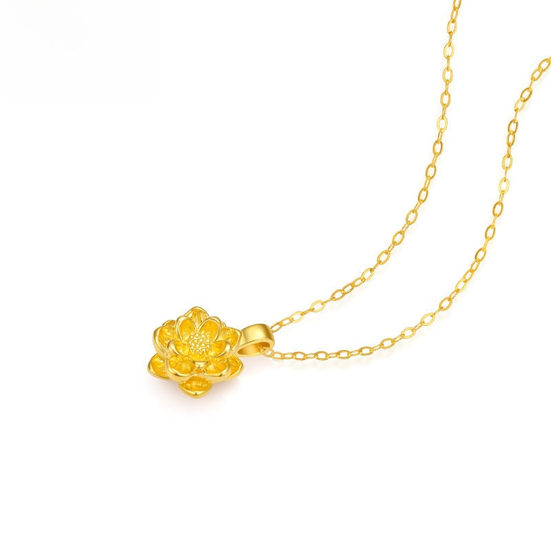Pure Gold Slim Waist Pendant Necklace