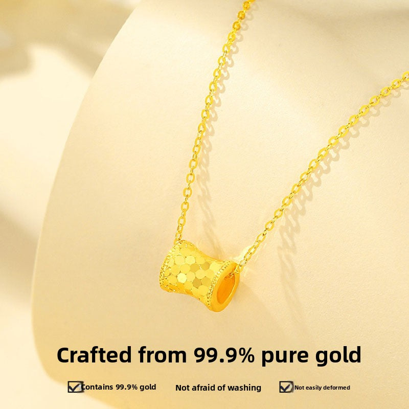Pure Gold Slim Waist Pendant Necklace