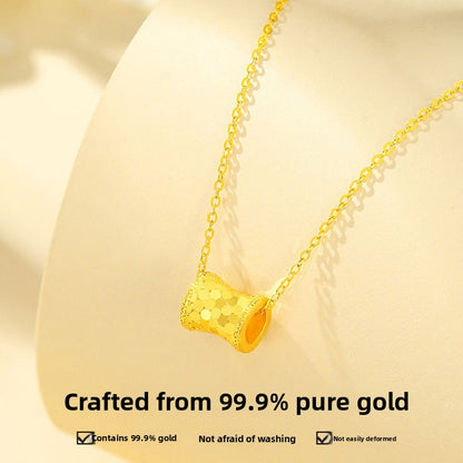 Pure Gold Slim Waist Pendant Necklace