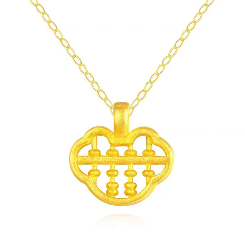 Pure Gold Slim Waist Pendant Necklace