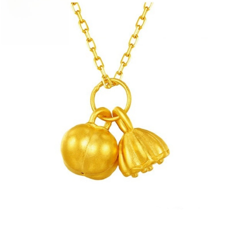 Pure Gold Slim Waist Pendant Necklace