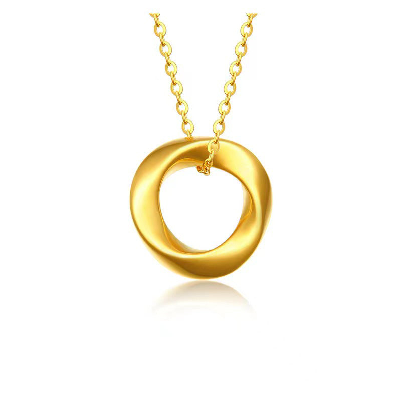 Pure Gold Slim Waist Pendant Necklace
