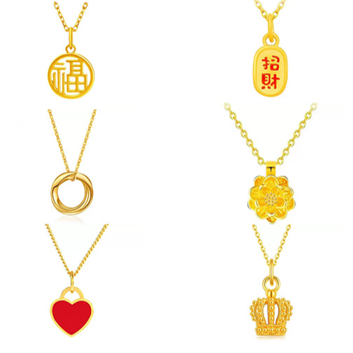 Pure Gold Slim Waist Pendant Necklace