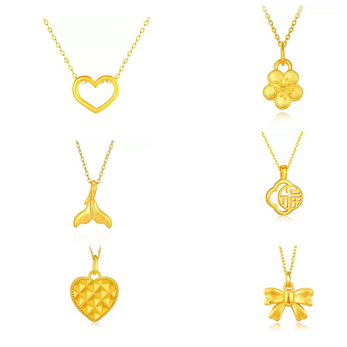 Pure Gold Slim Waist Pendant Necklace