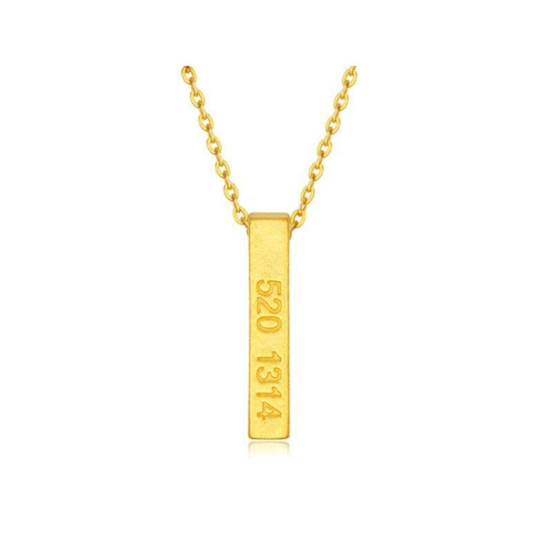 Pure Gold Slim Waist Pendant Necklace